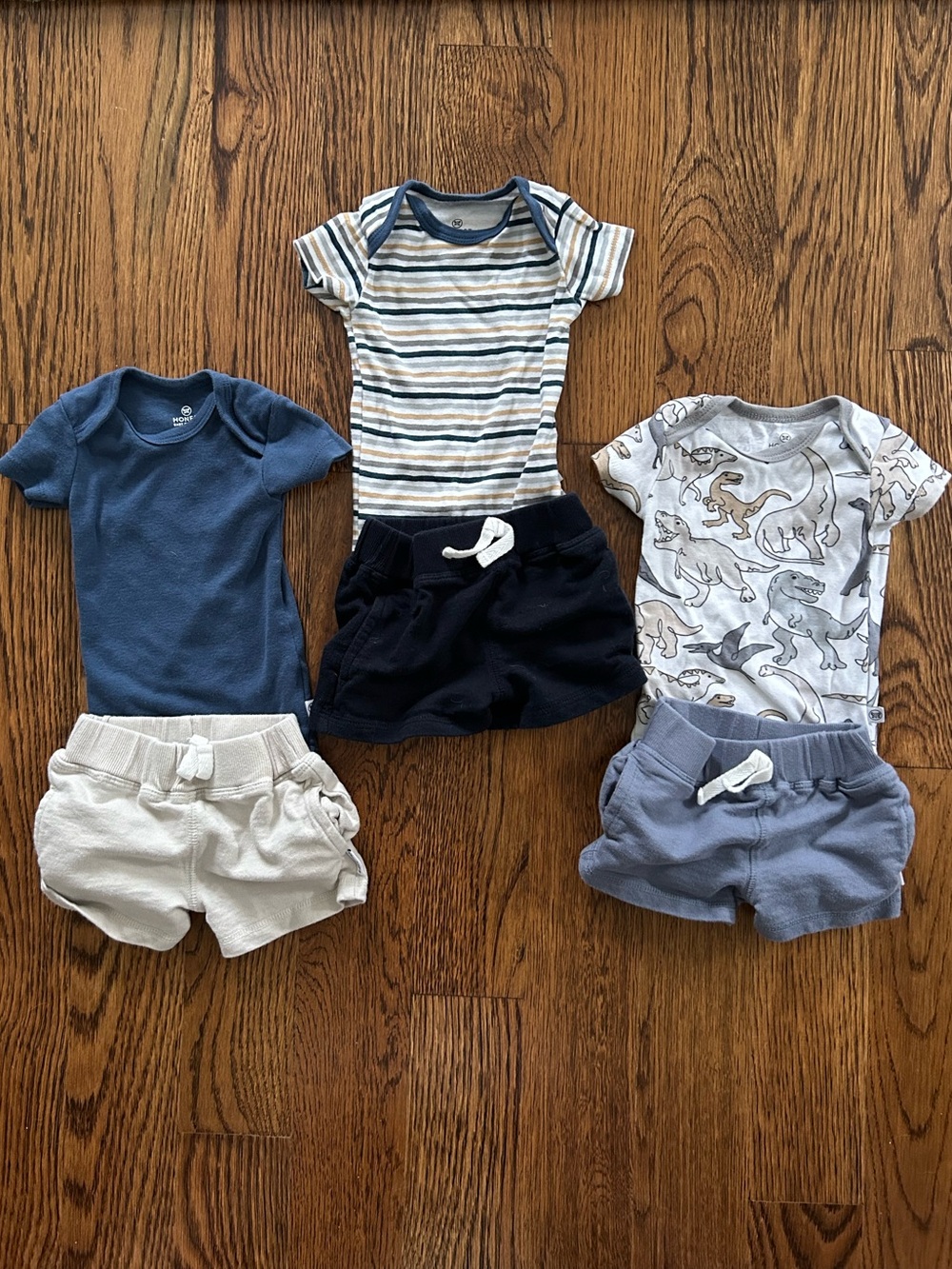 Honest Baby Short Sleeve Onesies and Gerber Shorts